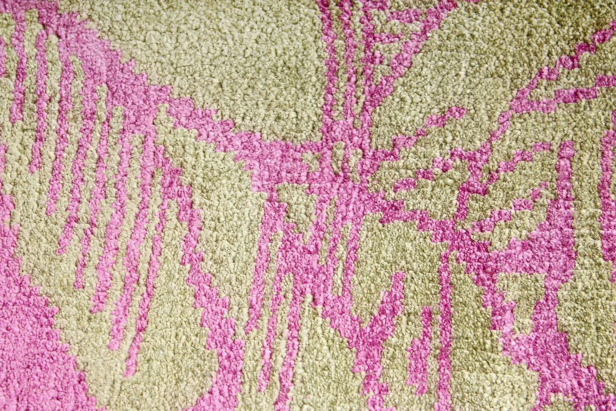 3x4 Pink and Green Modern Contemporary Rug
