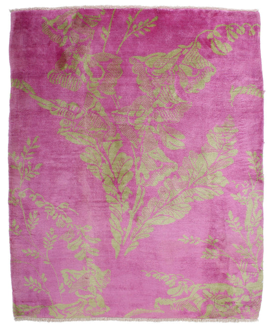 3x4 Pink and Green Modern Contemporary Rug