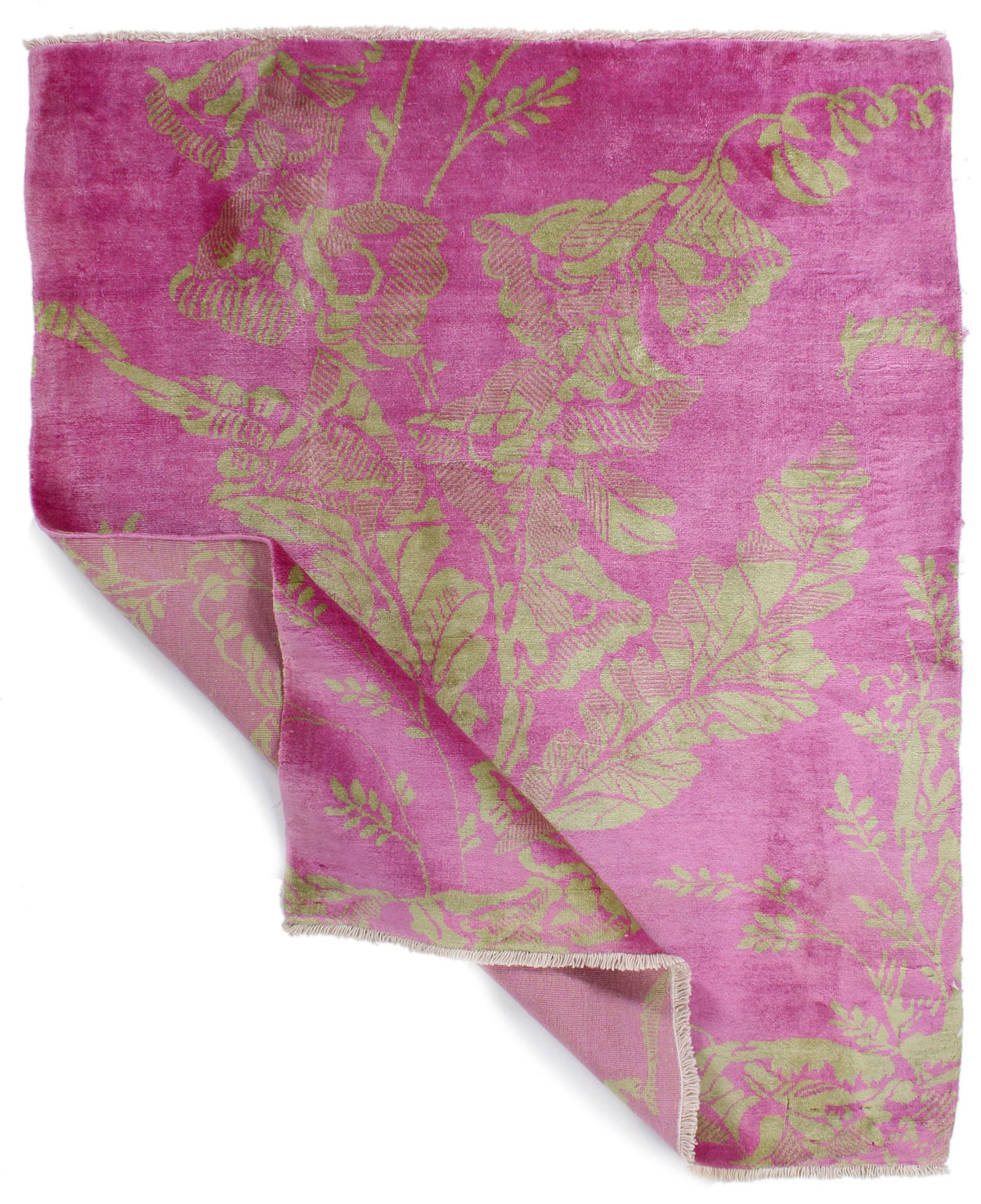 3x4 Pink and Green Modern Contemporary Rug