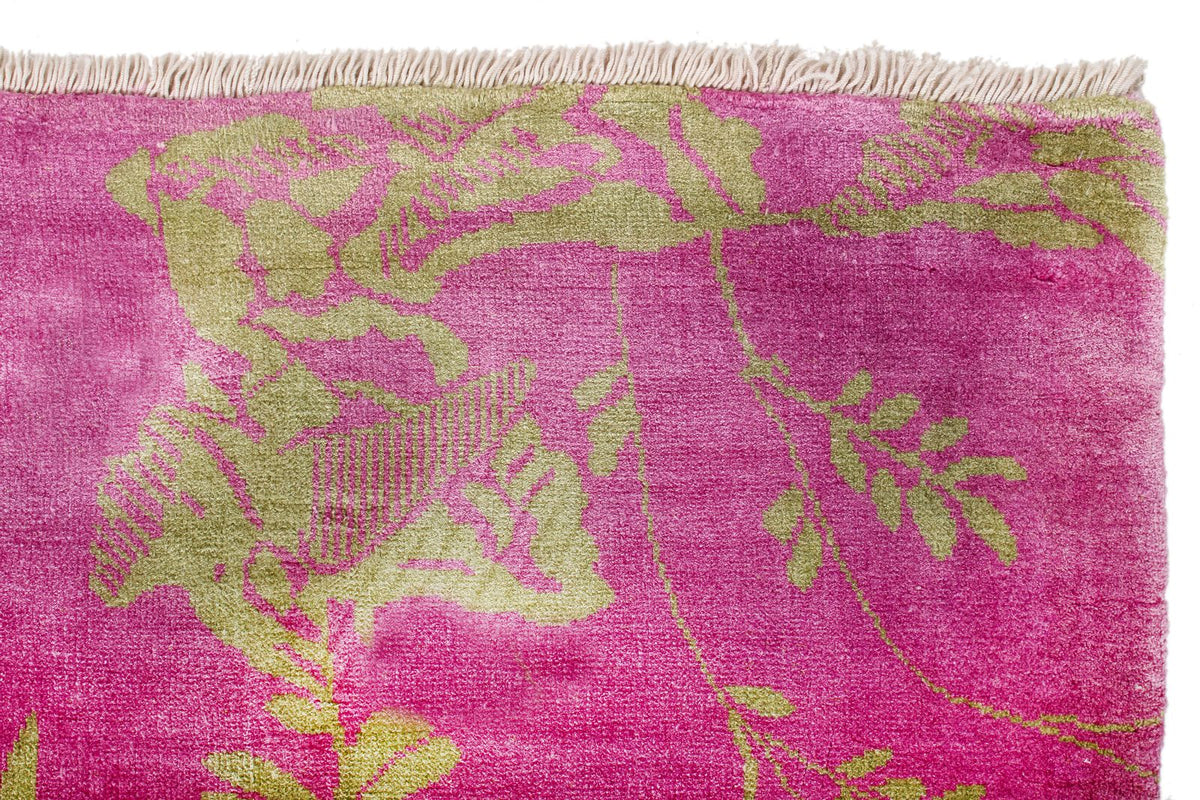 3x4 Pink and Green Modern Contemporary Rug