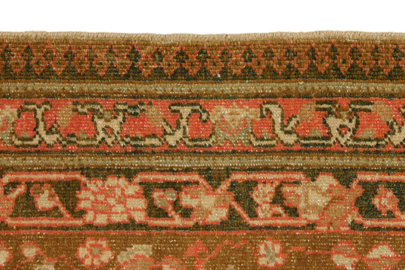 6x9 Green and Brown Turkish Traditional Rug