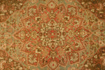 6x9 Green and Brown Turkish Traditional Rug