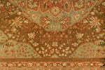 6x9 Green and Brown Turkish Traditional Rug