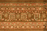 6x9 Green and Brown Turkish Traditional Rug