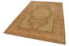 6x9 Green and Brown Turkish Traditional Rug