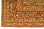 6x9 Green and Brown Turkish Traditional Rug