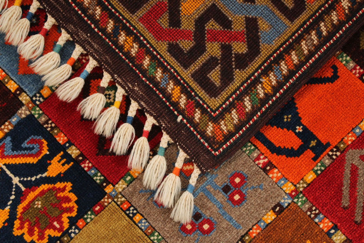 6x9 Multicolor Turkish Tribal Rug