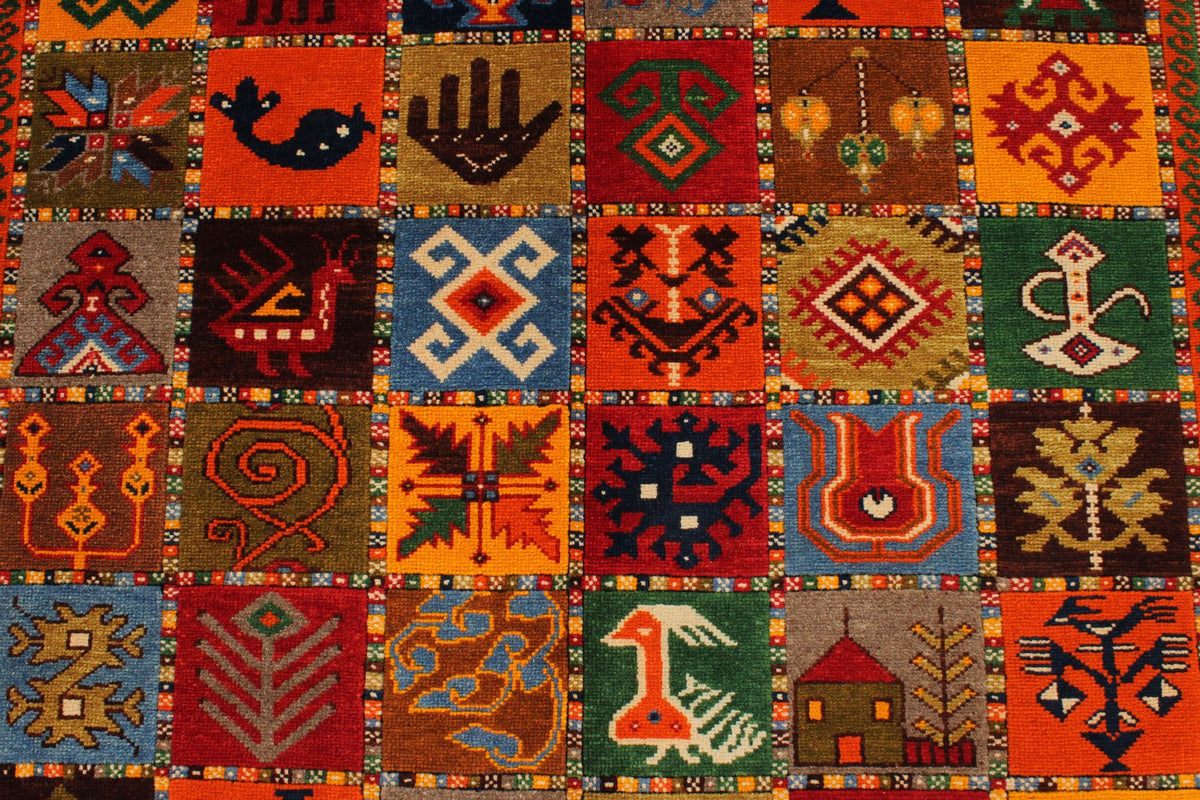 6x9 Multicolor Turkish Tribal Rug