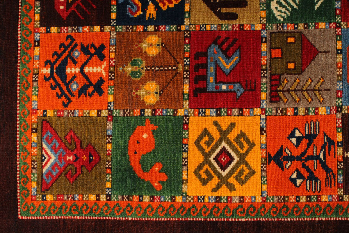 6x9 Multicolor Turkish Tribal Rug