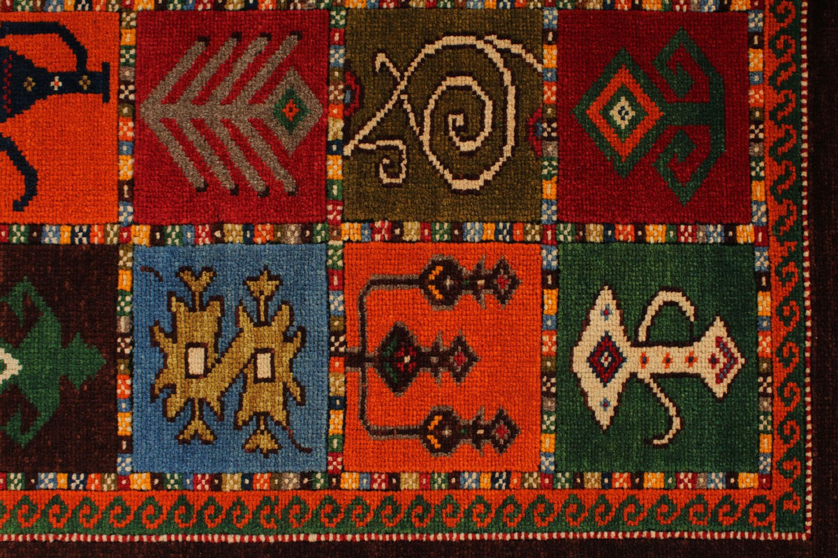 6x9 Multicolor Turkish Tribal Rug