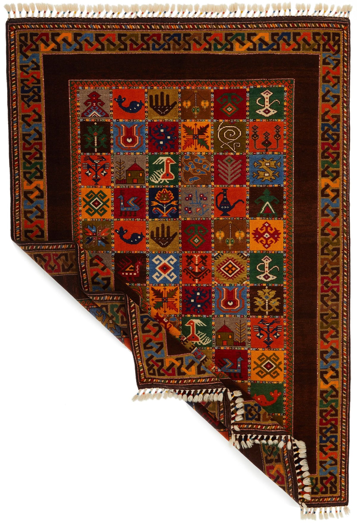 6x9 Multicolor Turkish Tribal Rug