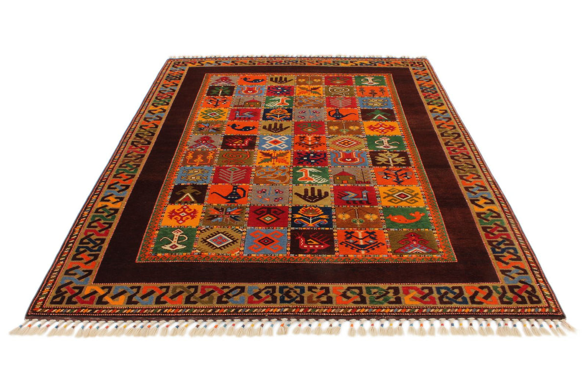 6x9 Multicolor Turkish Tribal Rug