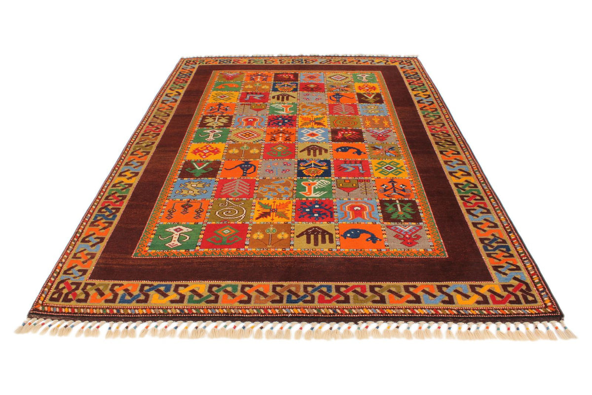 6x9 Multicolor Turkish Tribal Rug