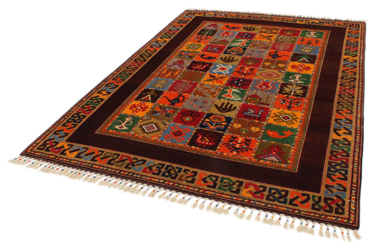 6x9 Multicolor Turkish Tribal Rug