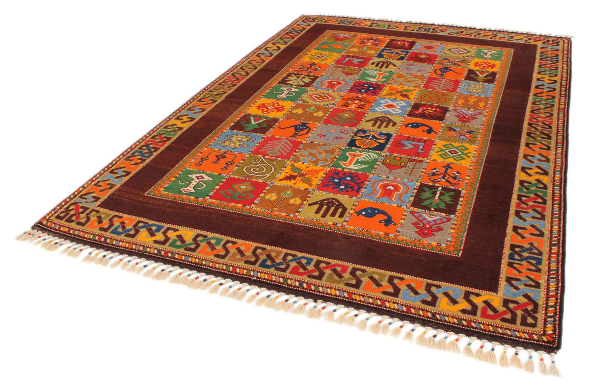 6x9 Multicolor Turkish Tribal Rug