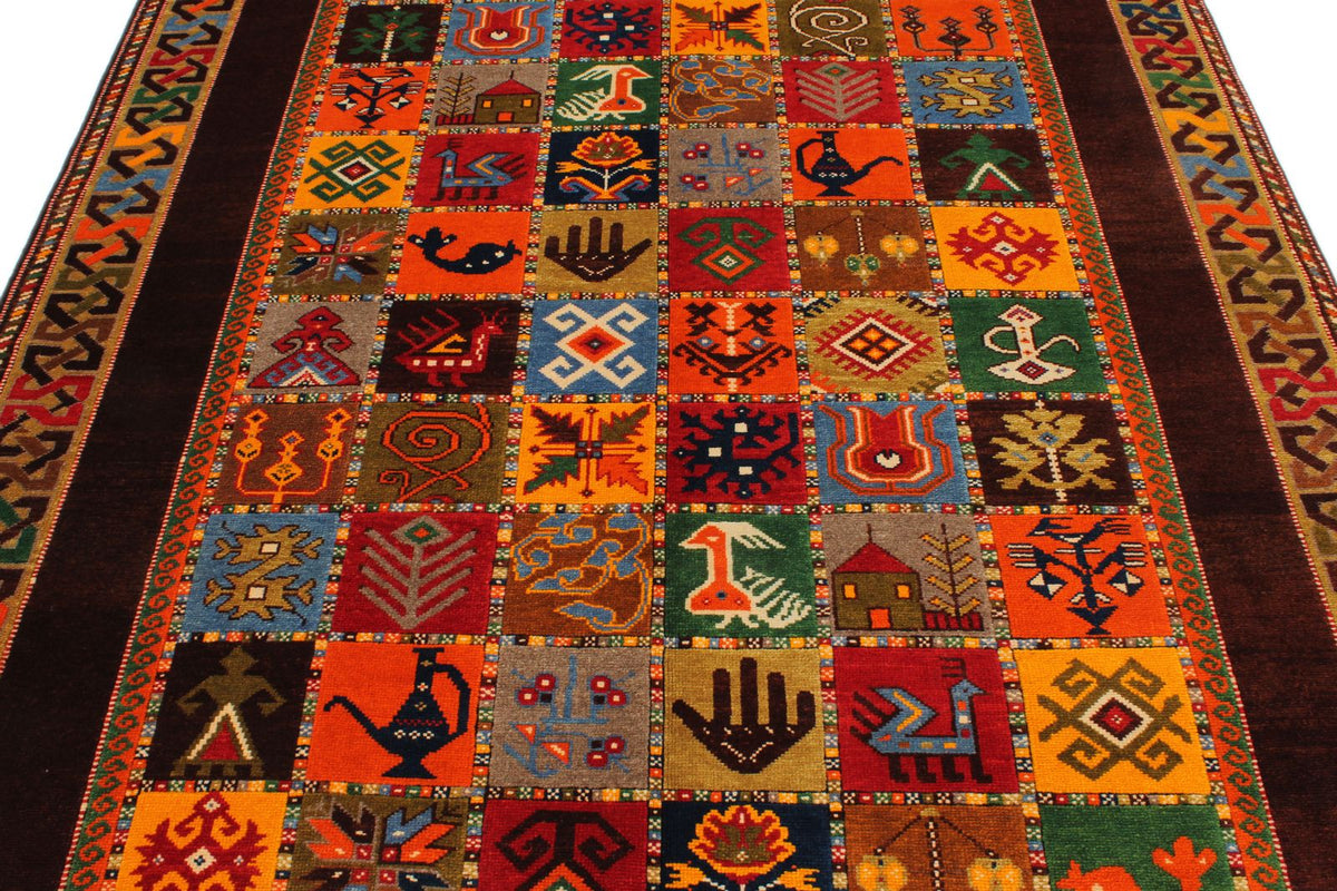 6x9 Multicolor Turkish Tribal Rug