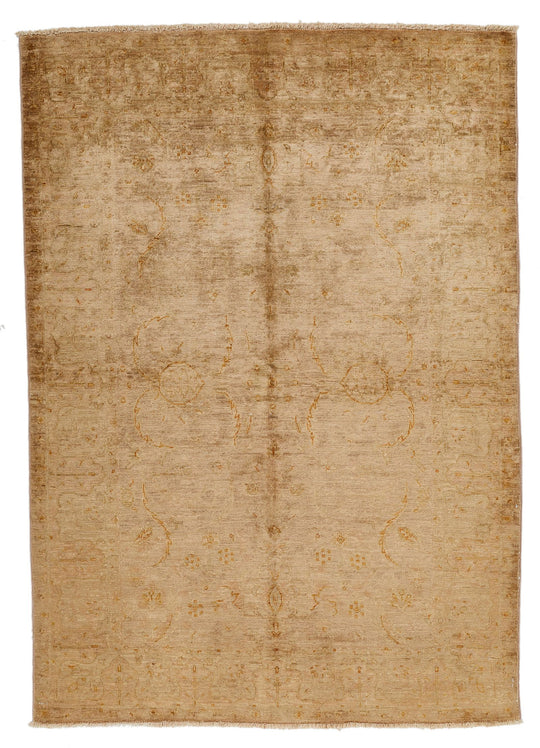 4x6 Brown and Gold Modern Contemporary Rug