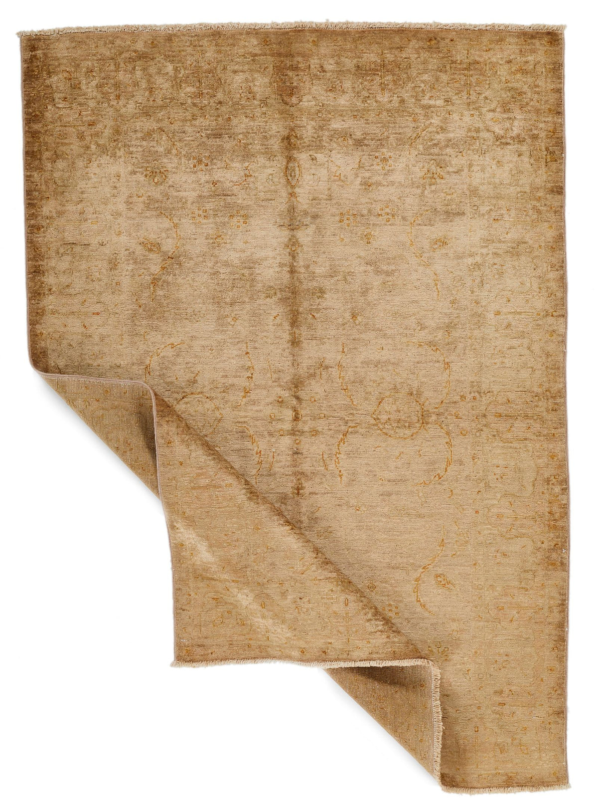 4x6 Brown and Gold Modern Contemporary Rug