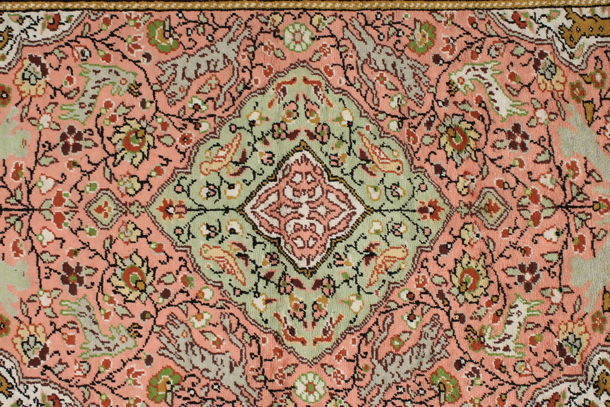 3x5 Pink and Ivory Turkish Traditional Rug