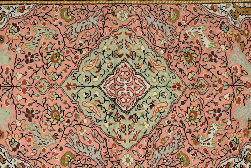 3x5 Pink and Ivory Turkish Traditional Rug