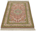 3x5 Pink and Ivory Turkish Traditional Rug