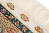2x3 Ivory and Beige Turkish Silk Rug