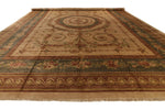 18x24 Beige and Green Traditional Rug