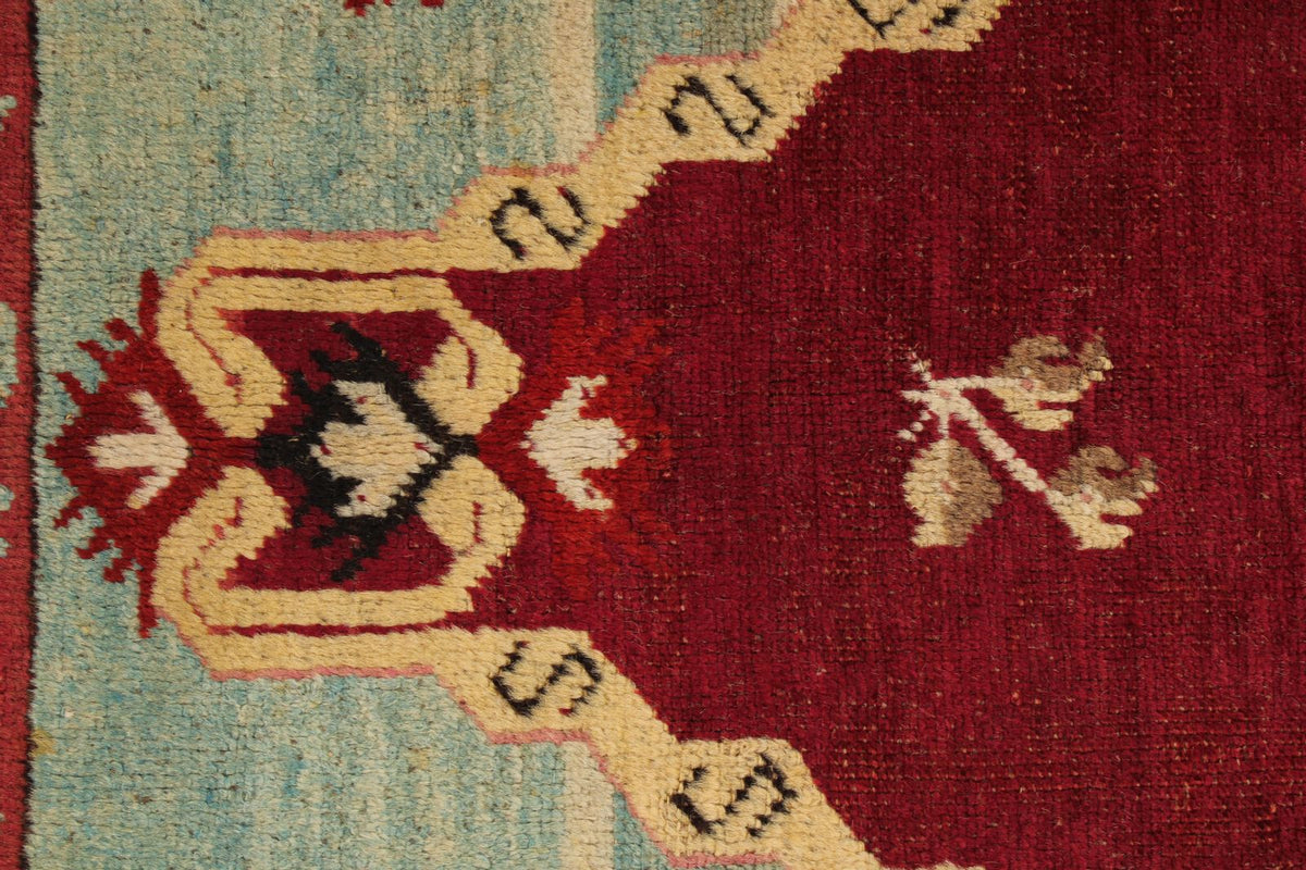 3x6 Red and Beige Turkish Tribal Runner