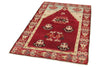 3x6 Red and Beige Turkish Tribal Runner