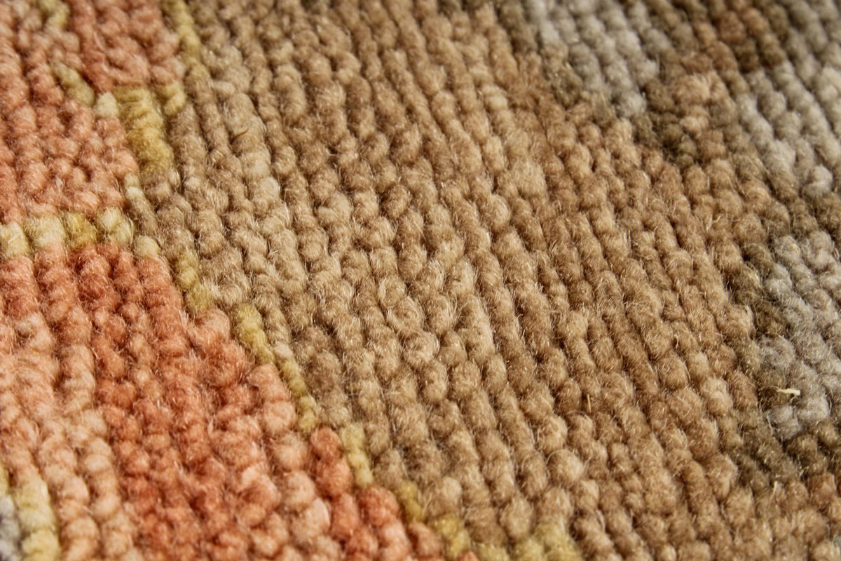 8x11 Beige and Light Rust Turkish Oushak Rug