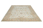 8x11 Beige and Rust Turkish Oushak Rug