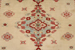 6x8 Gold and Red Turkish Tribal Rug