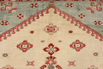 6x8 Gold and Red Turkish Tribal Rug