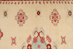 6x8 Gold and Red Turkish Tribal Rug