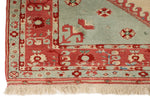 6x8 Gold and Red Turkish Tribal Rug