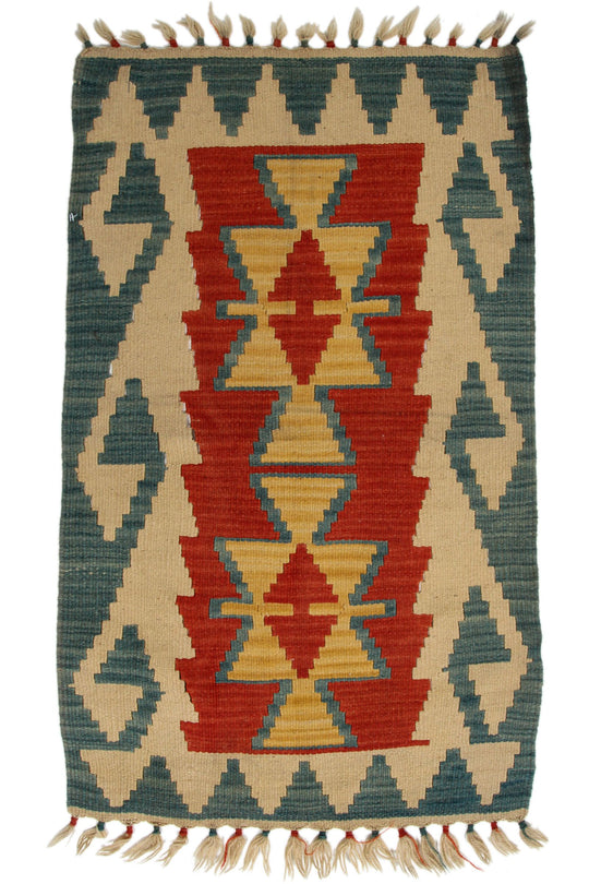 2x3 Multicolor Turkish Tribal Rug