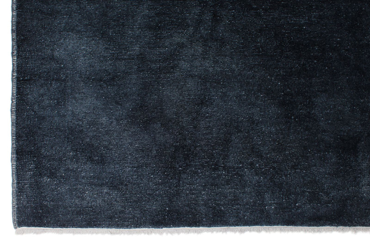 10x13 Navy and Navy Turkish Overdyed Rug