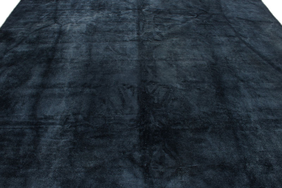 10x13 Navy and Navy Turkish Overdyed Rug