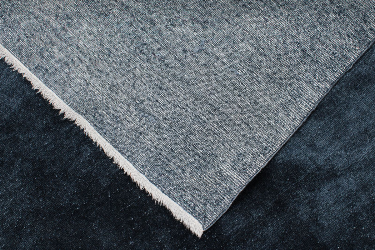 10x13 Navy and Navy Turkish Overdyed Rug