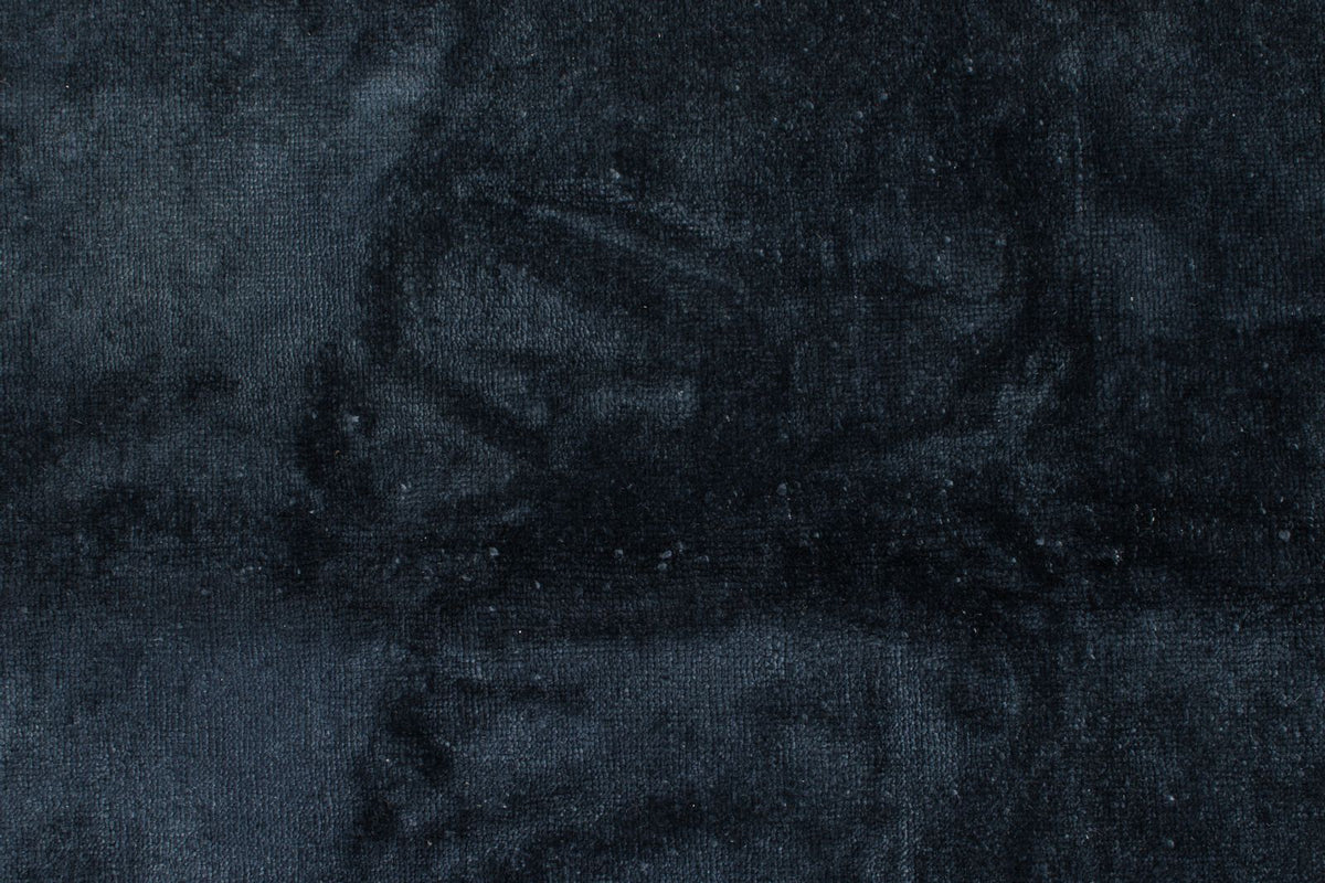 10x13 Navy and Navy Turkish Overdyed Rug