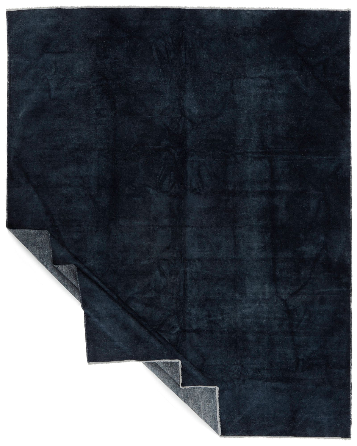 10x13 Navy and Navy Turkish Overdyed Rug