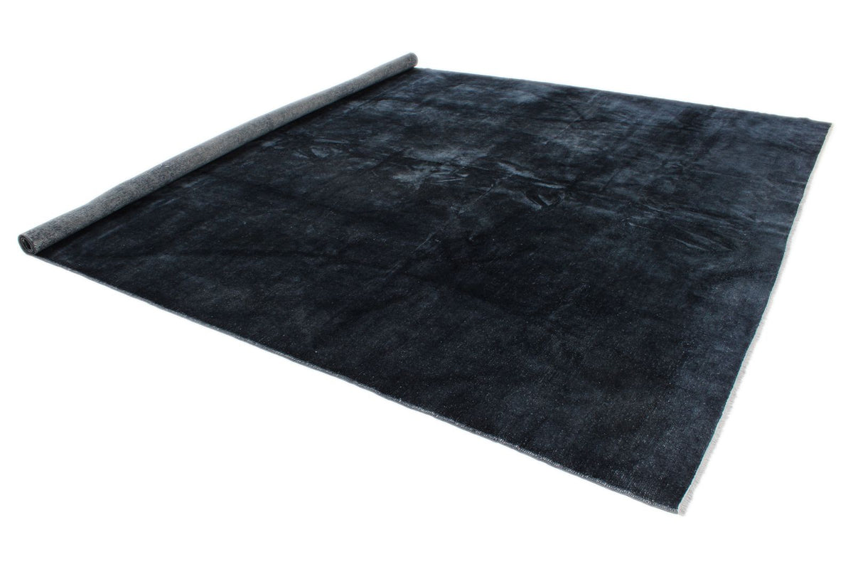10x13 Navy and Navy Turkish Overdyed Rug