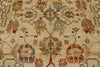 10x14 Ivory and Blue Turkish Oushak Rug