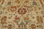 10x14 Ivory and Blue Turkish Oushak Rug