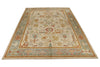 10x14 Ivory and Blue Turkish Oushak Rug