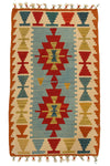2x3 Multicolor Turkish Tribal Rug