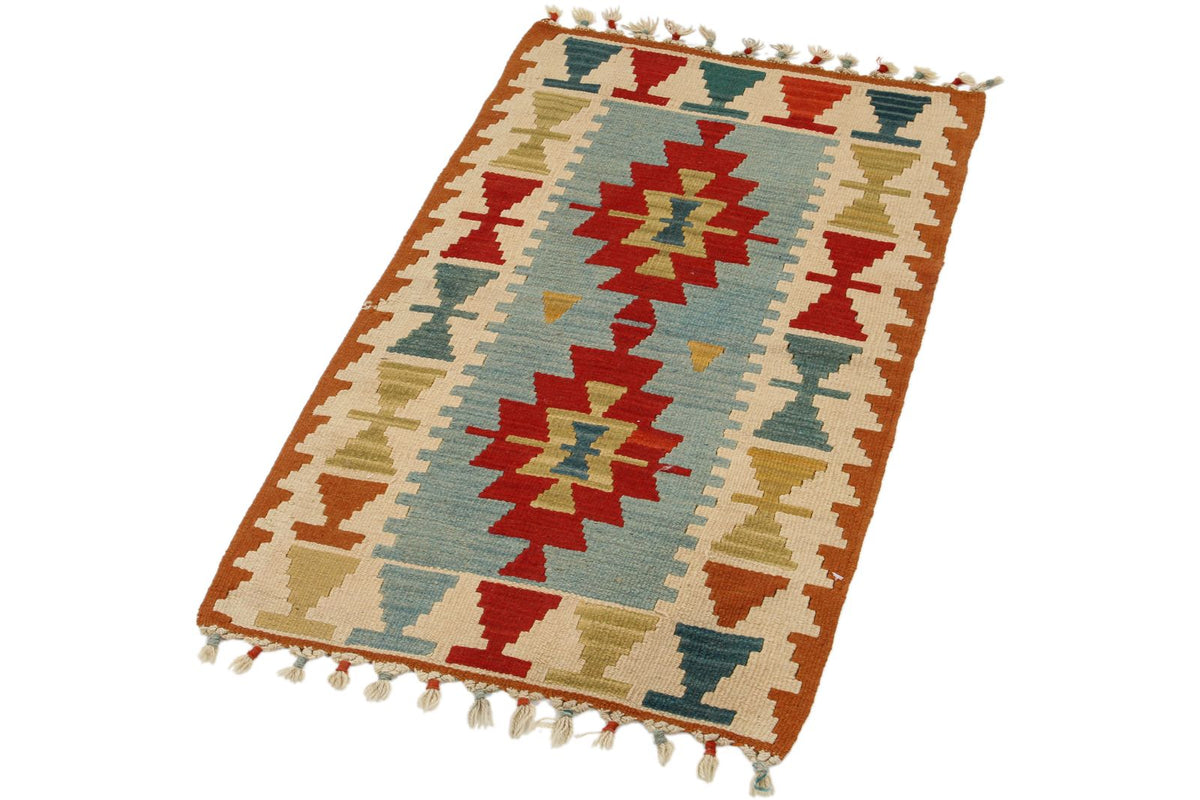 2x3 Multicolor Turkish Tribal Rug