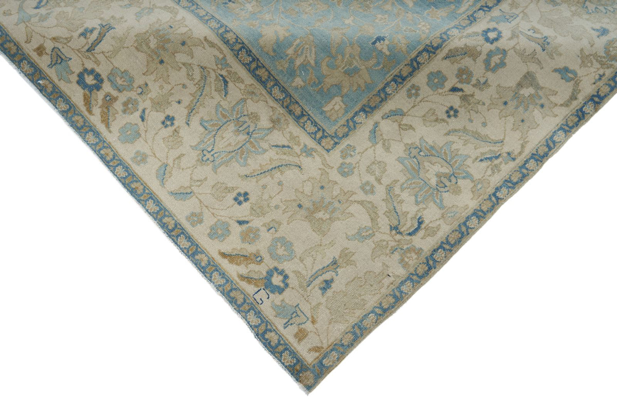 10x14 Light Blue and Ivory Turkish Traditional Rug