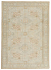 7x9 Light Blue and Ivory Turkish Milas Rug