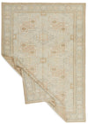 7x9 Light Blue and Ivory Turkish Milas Rug